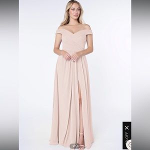 Azazie Audrianna Blushing Pink Dress NWT